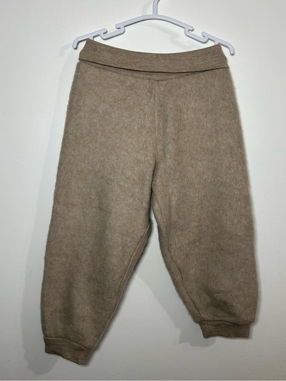Wheat Wool Fleece Tan Trousers Toddler